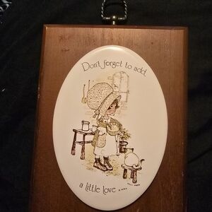 Vintage Wall Plaque with Illustration